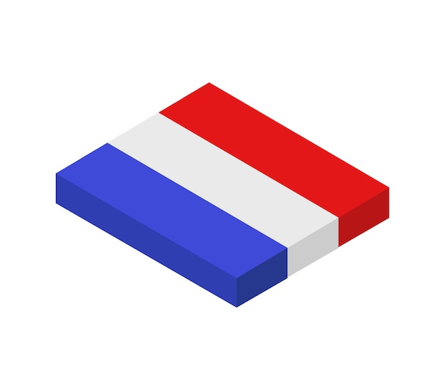 Isometrische Luxemburgse vlag