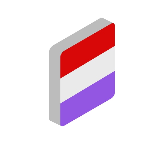 Isometrische Luxemburgse vlag