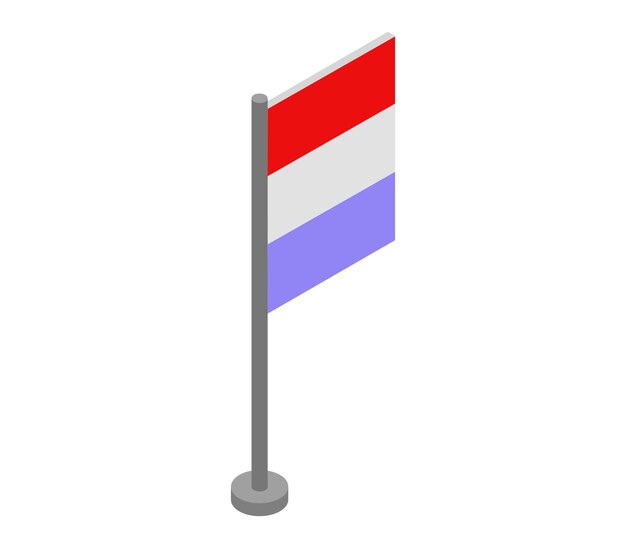 Vector isometrische luxemburgse vlag