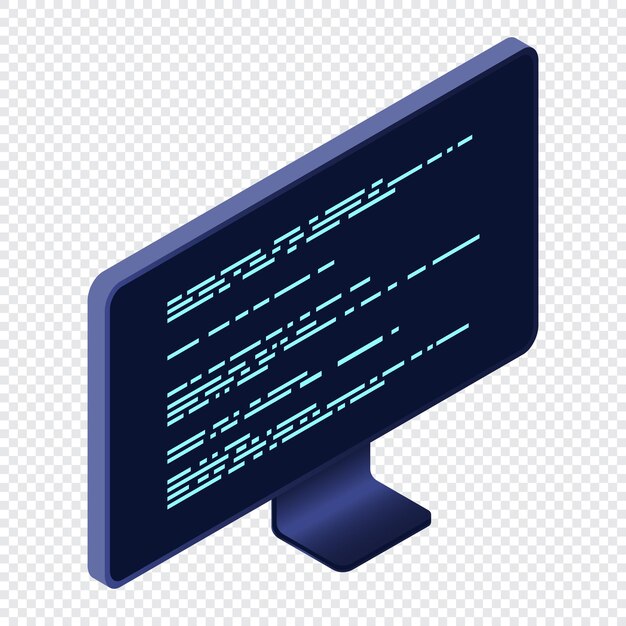 Isometrische monitor Computermonitor isometrische desktop Moderne monitor Isometrische technologie