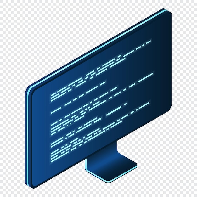 Isometrische monitor Computermonitor isometrische desktop Moderne monitor Vector illustratie