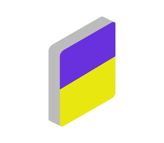 isometrische Oekraïense vlag