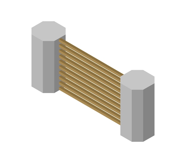 Vector isometrische omheining