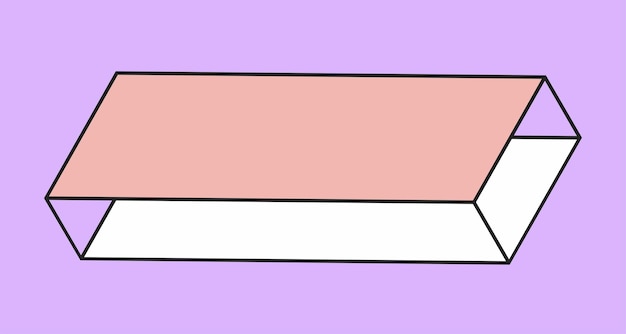 Vector isometrische parallellepipedum geometrische vorm