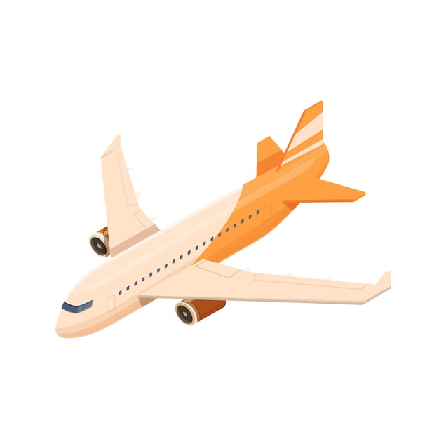 Isometrische passagiersvliegtuig vectorillustratie