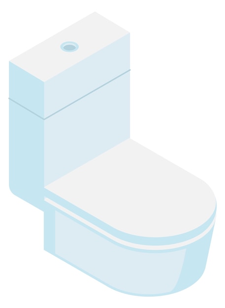 Isometrische toiletpot wc-pictogram badkamermeubels