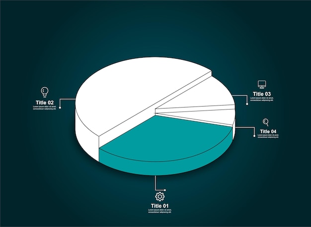 isometrische vector cirkeldiagram infographic sjabloon