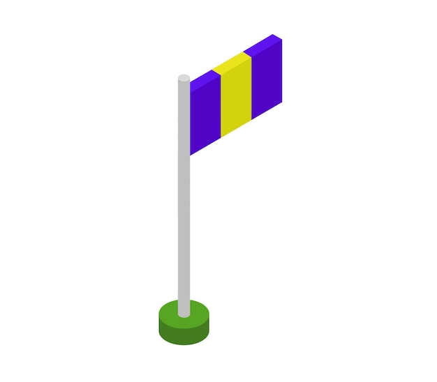 Isometrische vlag van Barbados