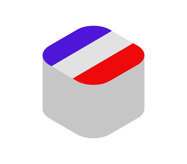 Isometrische vlag van frankrijk