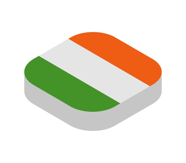 Isometrische vlag van Ierland