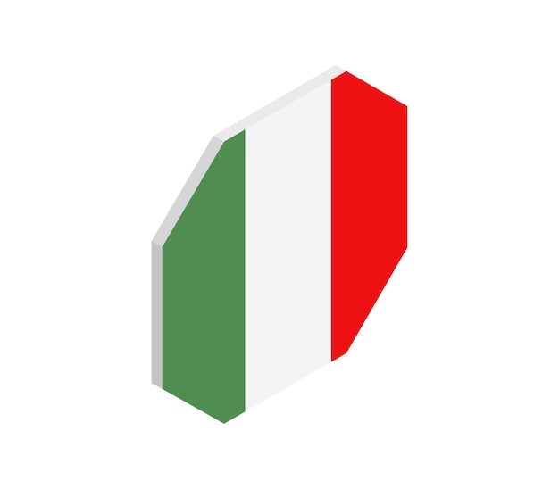 Isometrische vlag van Mexico