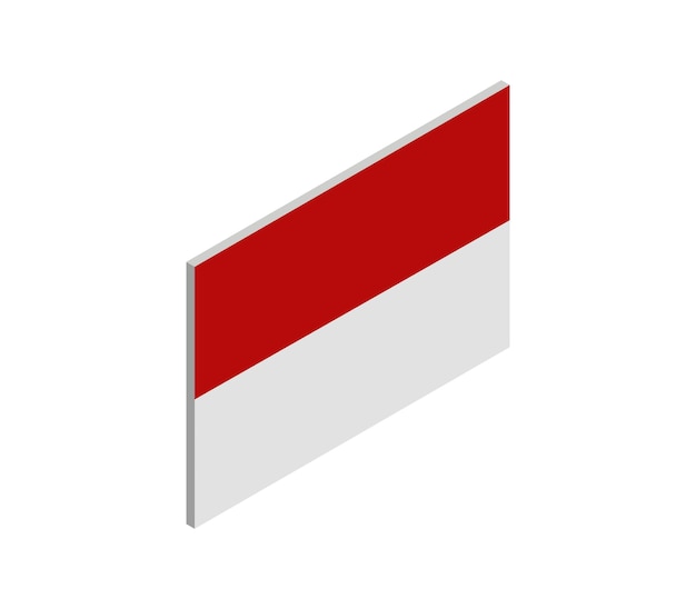 Isometrische vlag van monaco