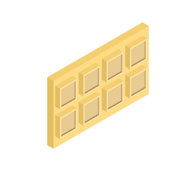 Isometrische witte chocolade