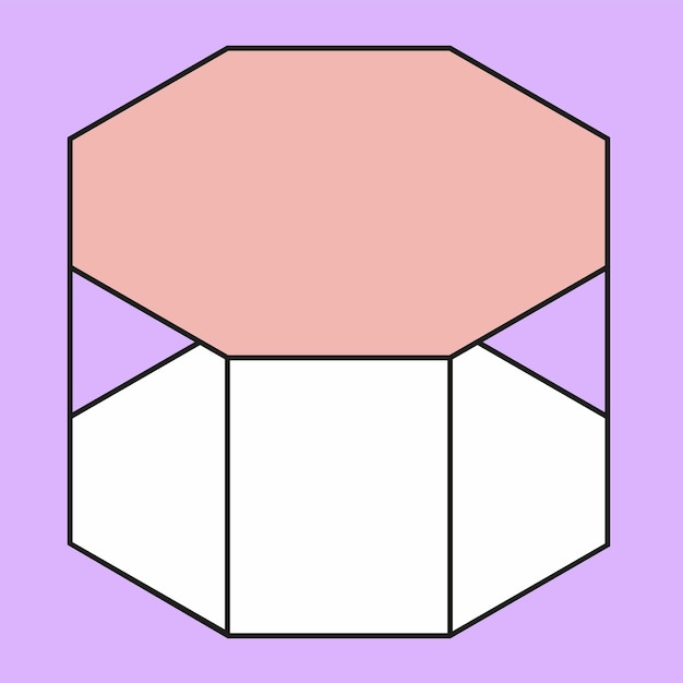 Vector isometrische zeshoekige geometrische vorm