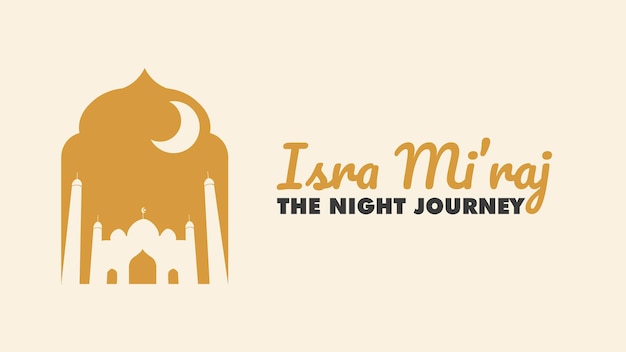 Isra Mi'raj простой дизайн баннера, плаката или публикации в социальных сетях и историй