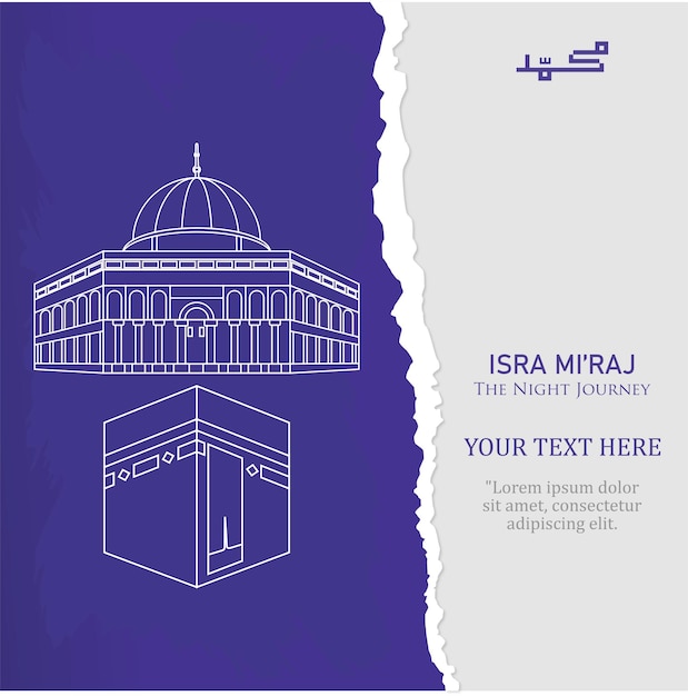 isra miraj ontwerp poster vector