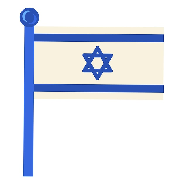 Israel Festive Flagstaff Flag Solid Milk