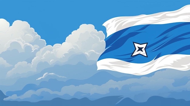 Israel flag vector background