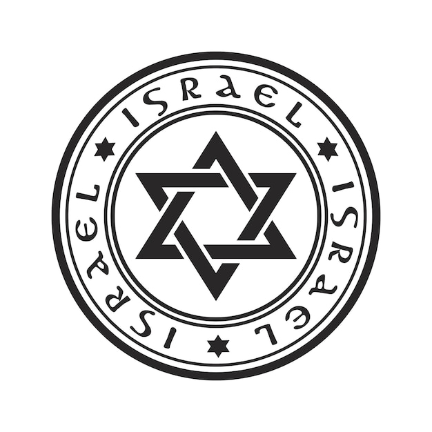 Israël grunge rubber vector stempel met ster van David