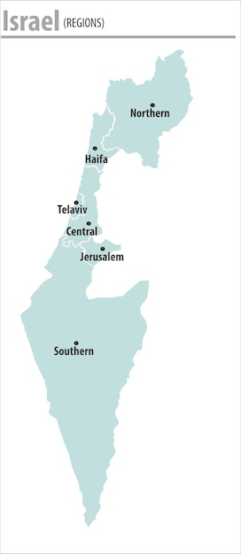 Israël kaart illustratie vector gedetailleerde Israël kaart met regionamen