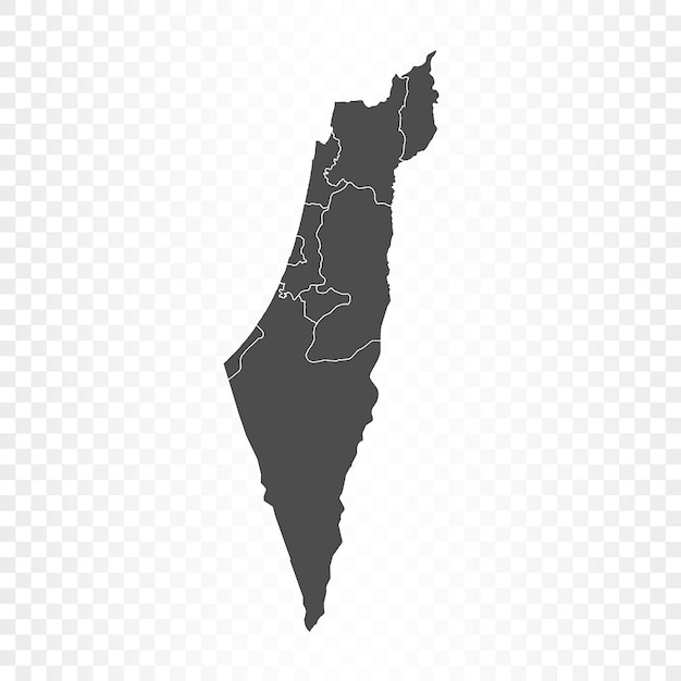 Israel map on transparent background