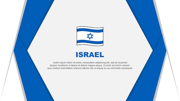 Israël vlag abstracte achtergrond ontwerpsjabloon israël onafhankelijkheidsdag banner cartoon vector illustratie israël achtergrond