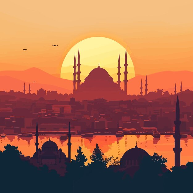 Vector istanbul_skyline_vector_illustration