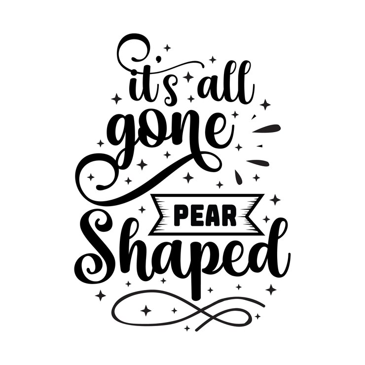 वेक्टर it all gone pear shaped