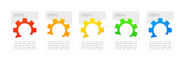 Modello di progettazione del grafico infografico dei processi aziendali it