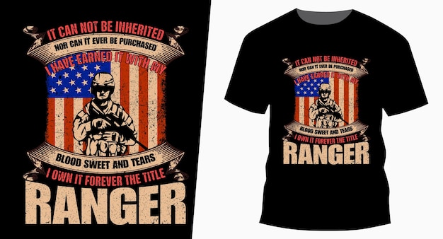 Вектор Это не может быть унаследовано типографикой винтажного дизайна футболки ко дню ветеранов
