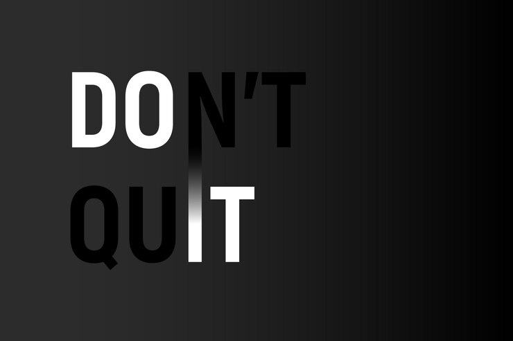 Do it dont quit motivational quote Vector illustration