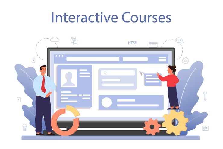 Vector it education online service or platform