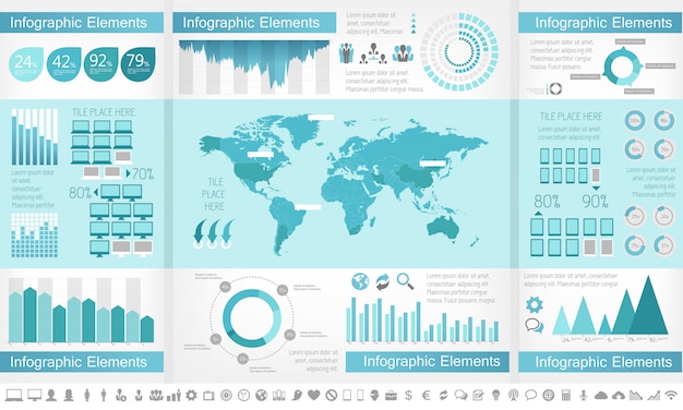 It-industrie infographic elementen