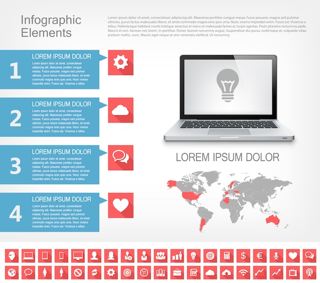 It industry infographic elements