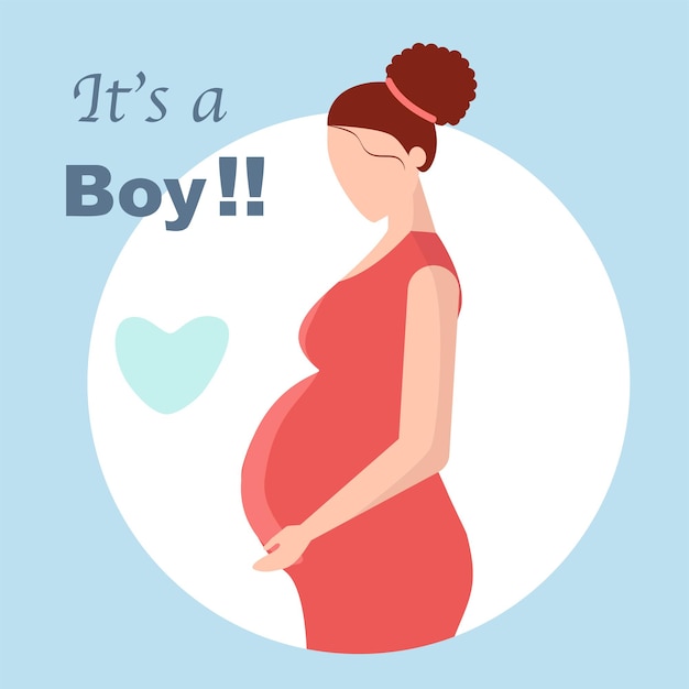 It is a boy  pregnant woman card