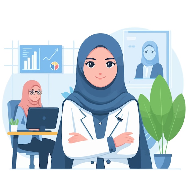 Vector a it manager business woman in flat design