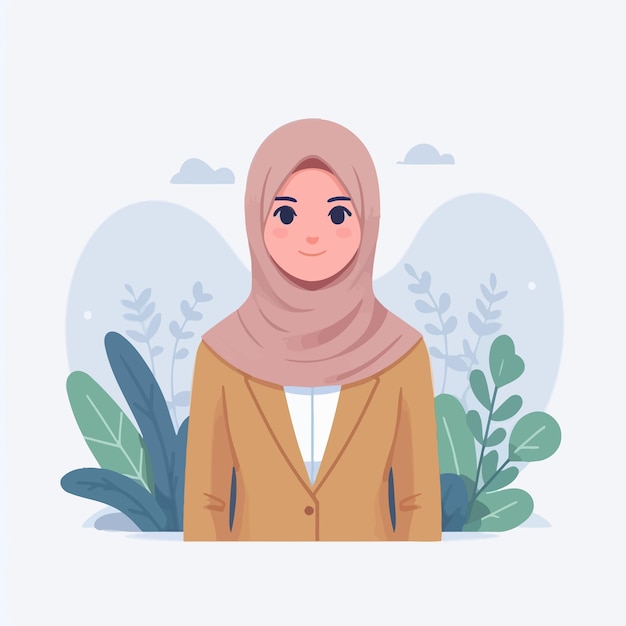 a IT Manager business woman in flat design