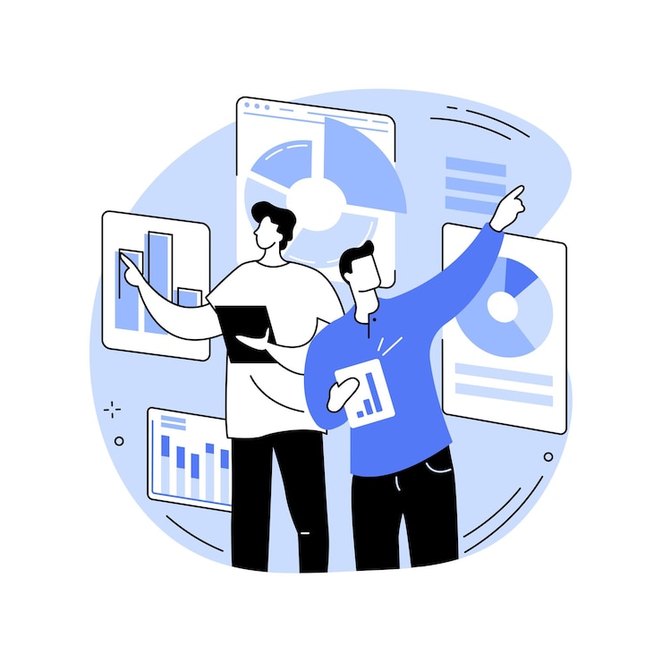 Vector it manager isolated cartoon vector illustrations