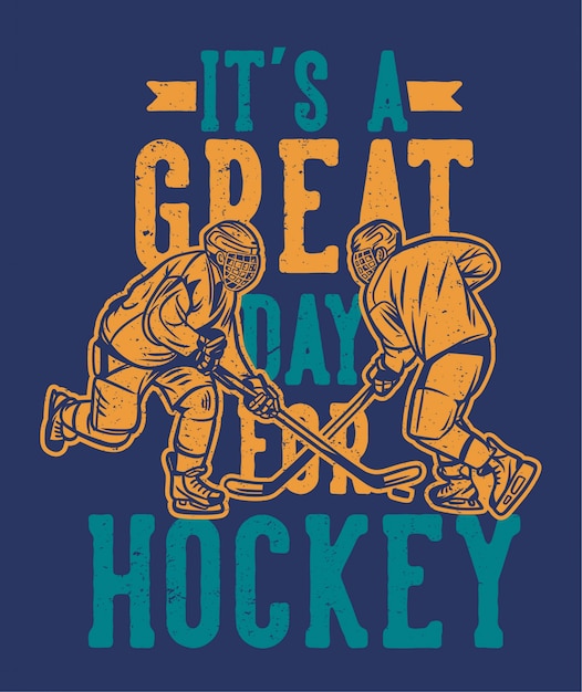 Отличный день для хоккейного плаката