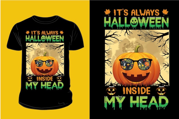 в моей голове всегда Хэллоуин дизайн футболки