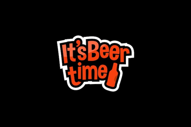 Vector it's beer time party template vector elements