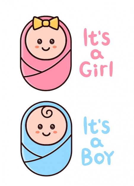 It's a girl,boy card. baby shower greeting