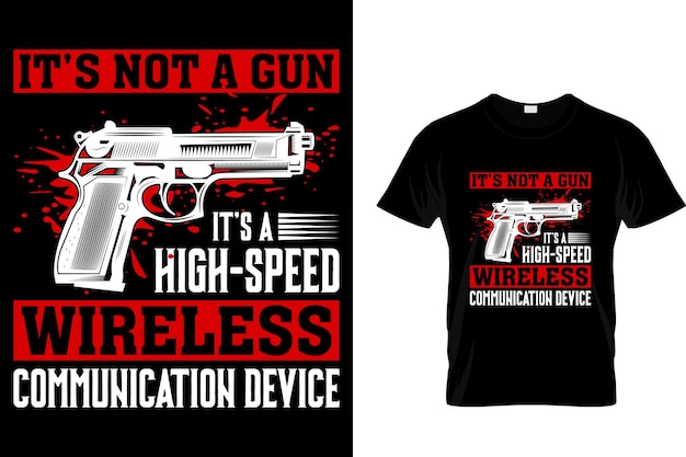 銃じゃない高速無線通信機ガンTシャツ