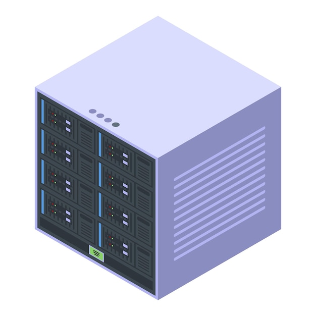 It server icon Isometric of it server vector icon for web design isolated on white background