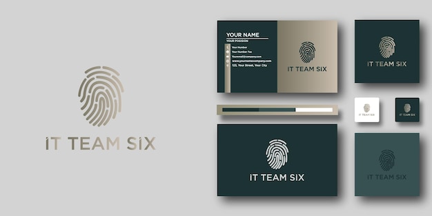 IT TEAM SECURITY logo template with modern concept