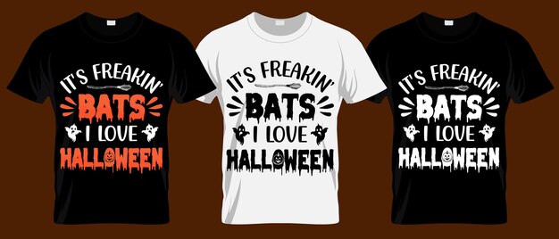 Вектор it039s freakin bats i love halloween svg футболка страшный хэллоуин хэллоуин ведьма шляпа футболка