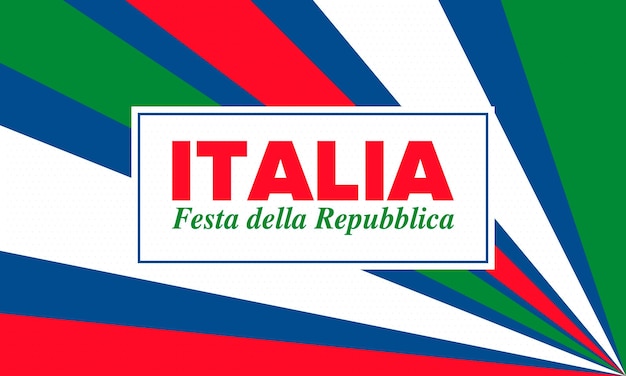 Italia festa della repubblica italiana tekst in het italiaans italiaanse republiek dag italië vlag vector