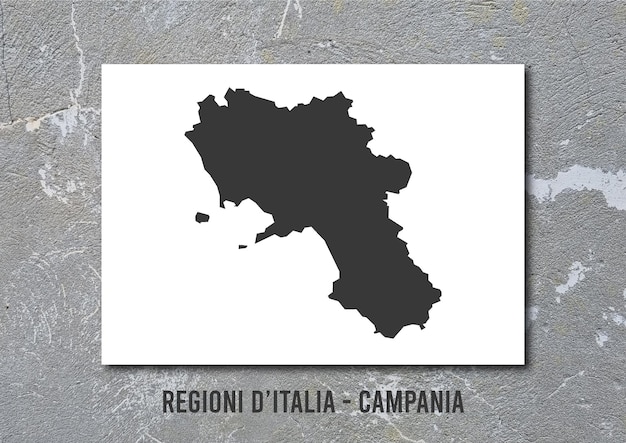 Vettore italia regioni campania mappa