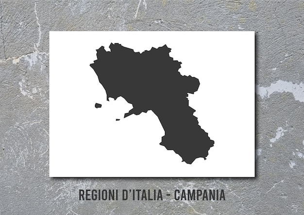 Italia regioni campania mappa