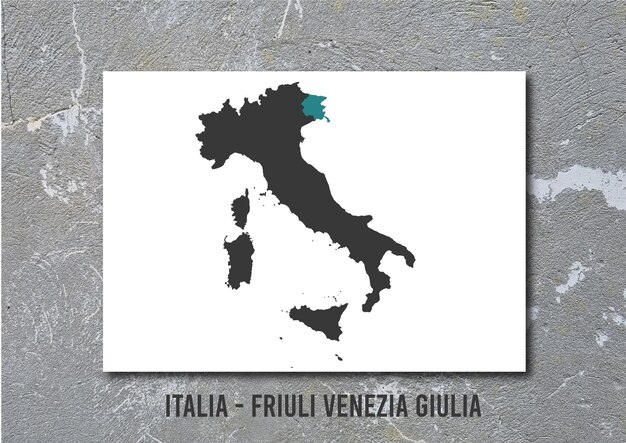 Italia regioni friuli venezia giulia mappa